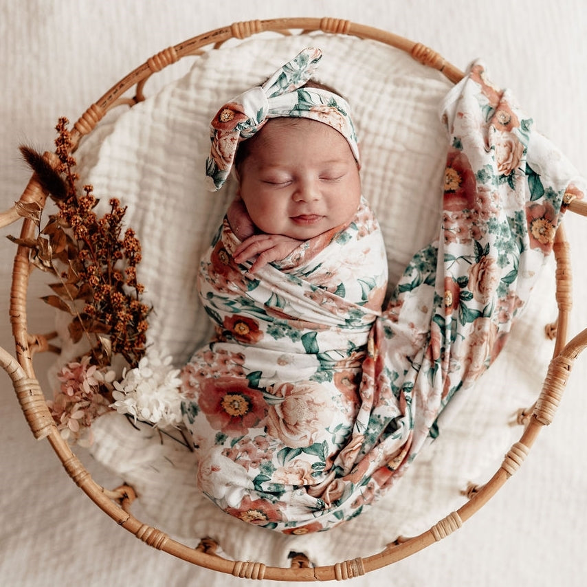 Florence Jersey Wrap and Topknot Set