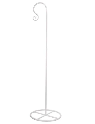 White Metal Shepherd's Hook with base
