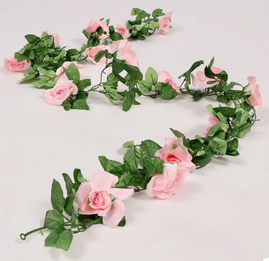 Pink Rose Vine Garland
