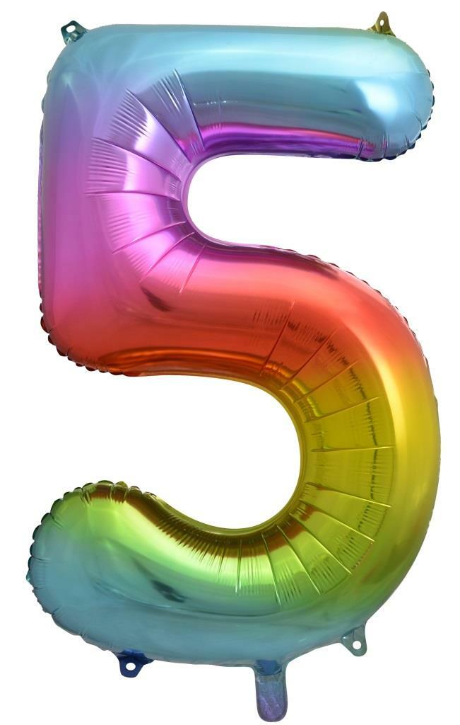 Two Rainbow Foil Number Bouquet