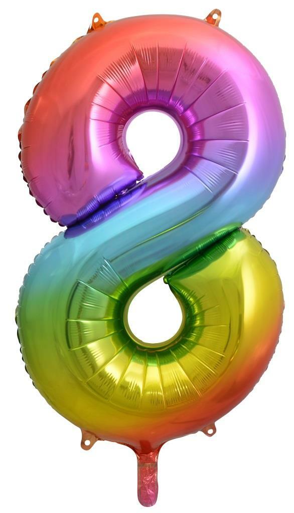 Two Rainbow Foil Number Bouquet