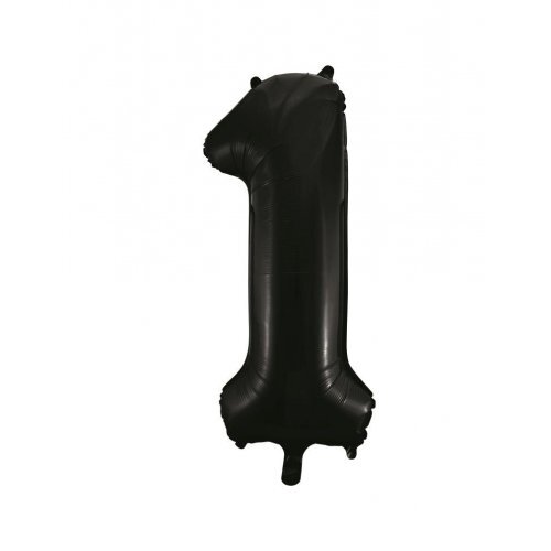 Black Helium Number Balloon
