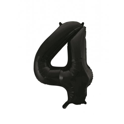 Black Helium Number Balloon
