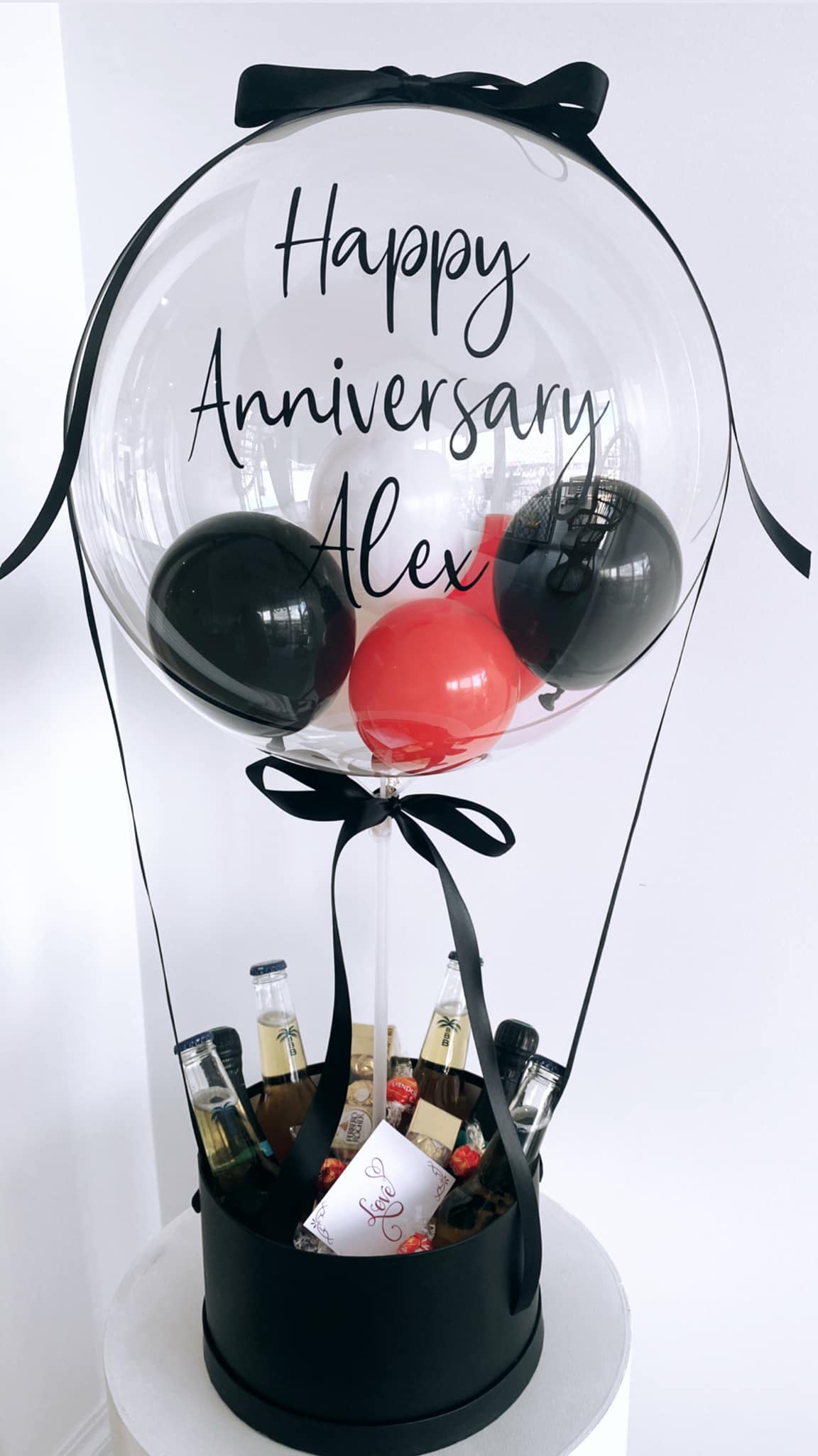 Valentine's Day Beer and Chocolate Balloon Gift