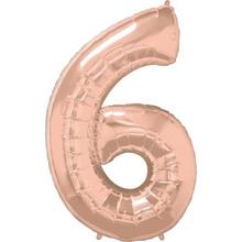 Rose Gold Helium Number Balloon