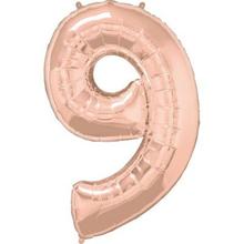 Rose Gold Helium Number Balloon